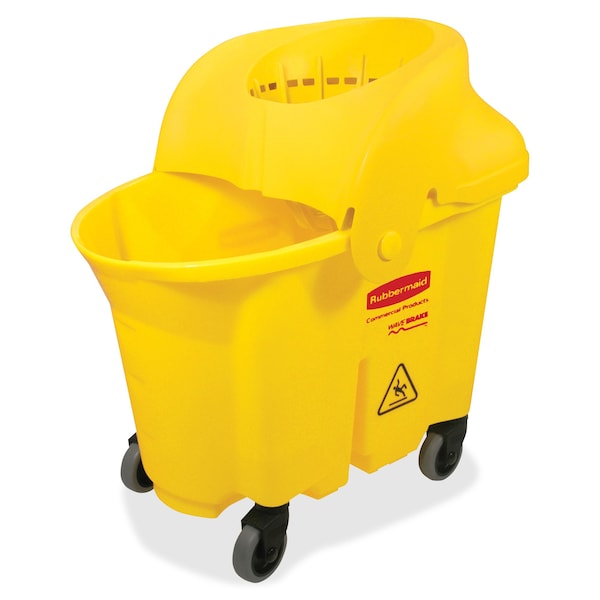 Bucket, w/Wringer, WaveBrake, 35Qrt, 16-3/4"x20"x20-1/2", YW